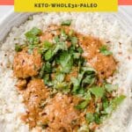 keto thai coconut curry meatballs pinterest pin coral