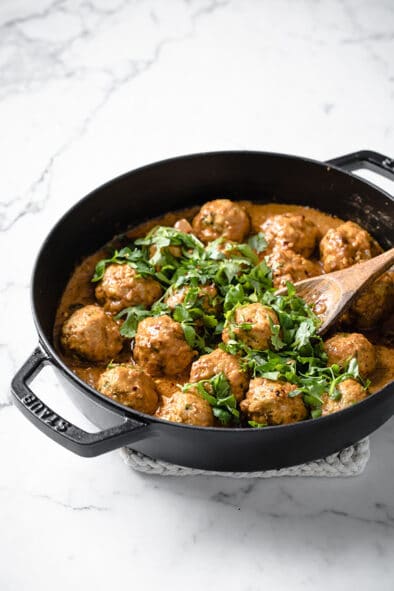 Keto Thai Red Curry Meatballs (Paleo, Gluten-Free, Low-Carb)