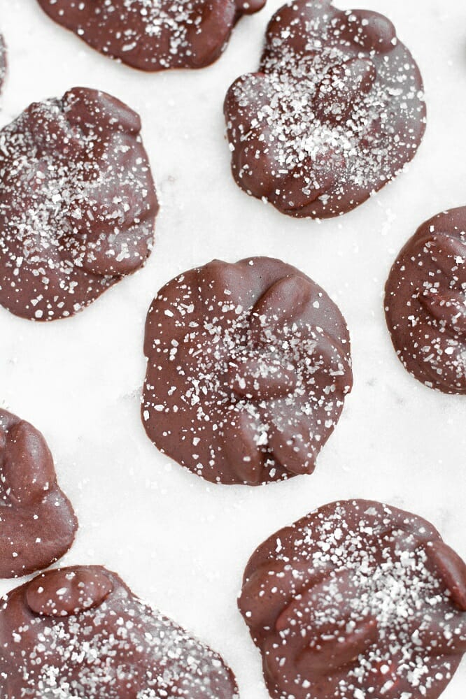 Sea Salt Dark Chocolate Almond Cluster Fat Bombs