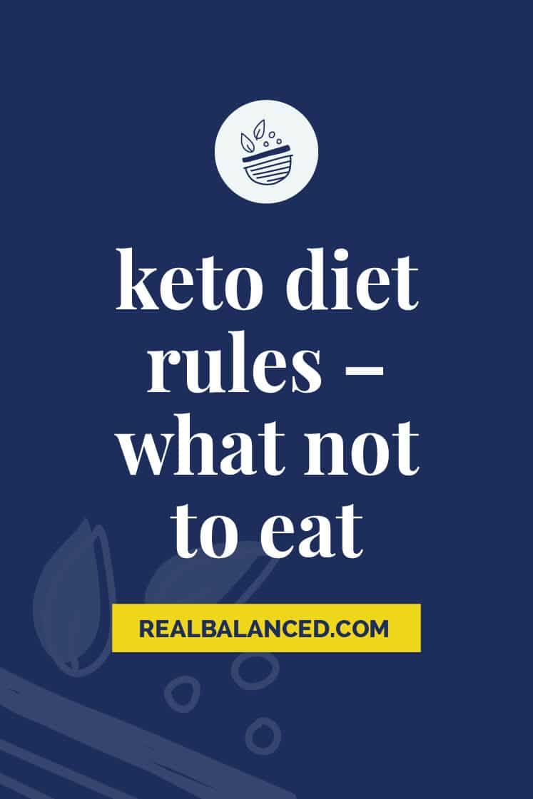 keto diet rules what not to eat pinterest pin in blue