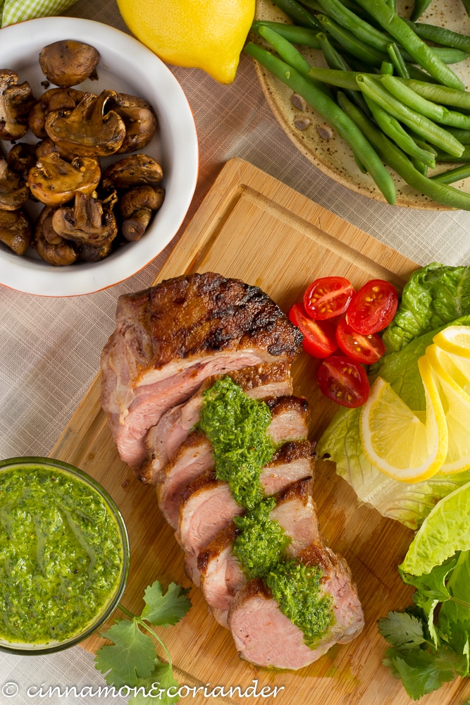 Lamb Sirloin with Chimichurri Sauce Easter Recipe