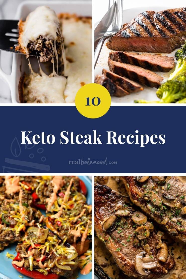 10 Keto Steak Recipes featured collage