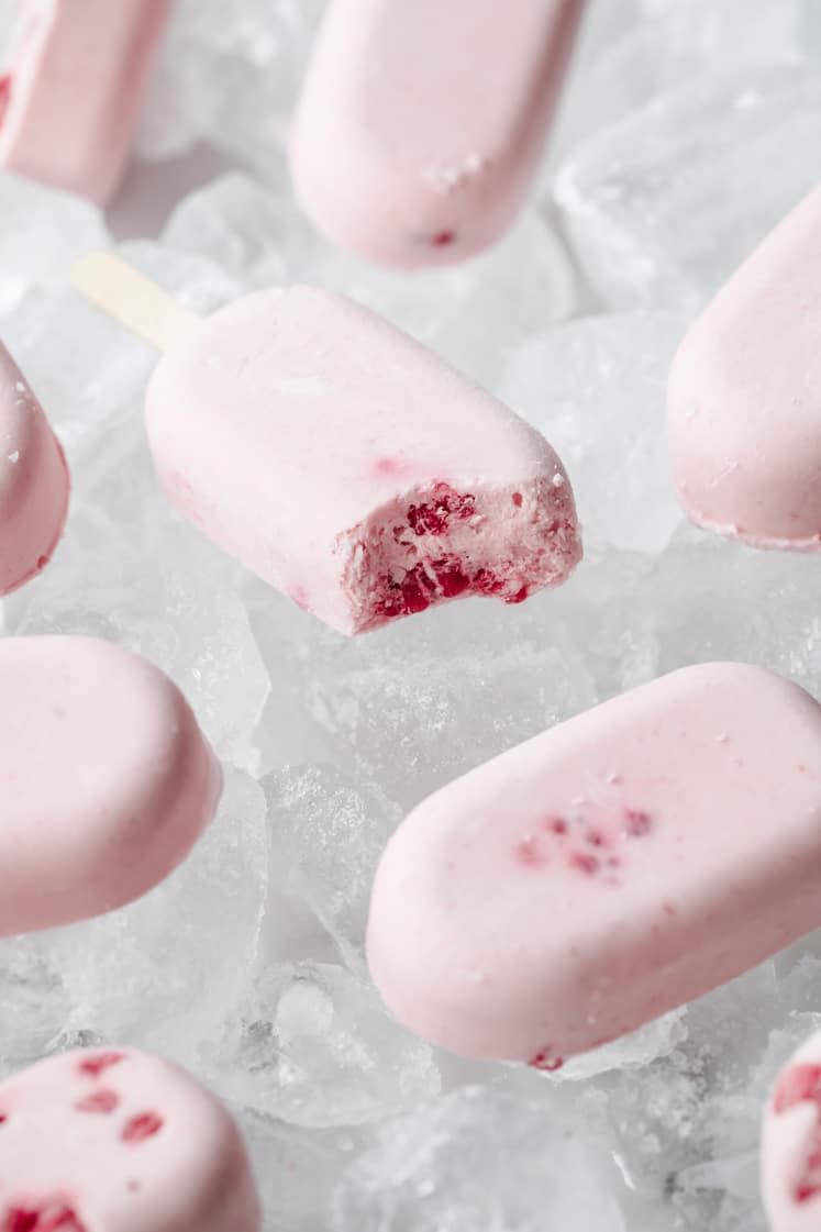 Berries and Cream Keto Popsicles