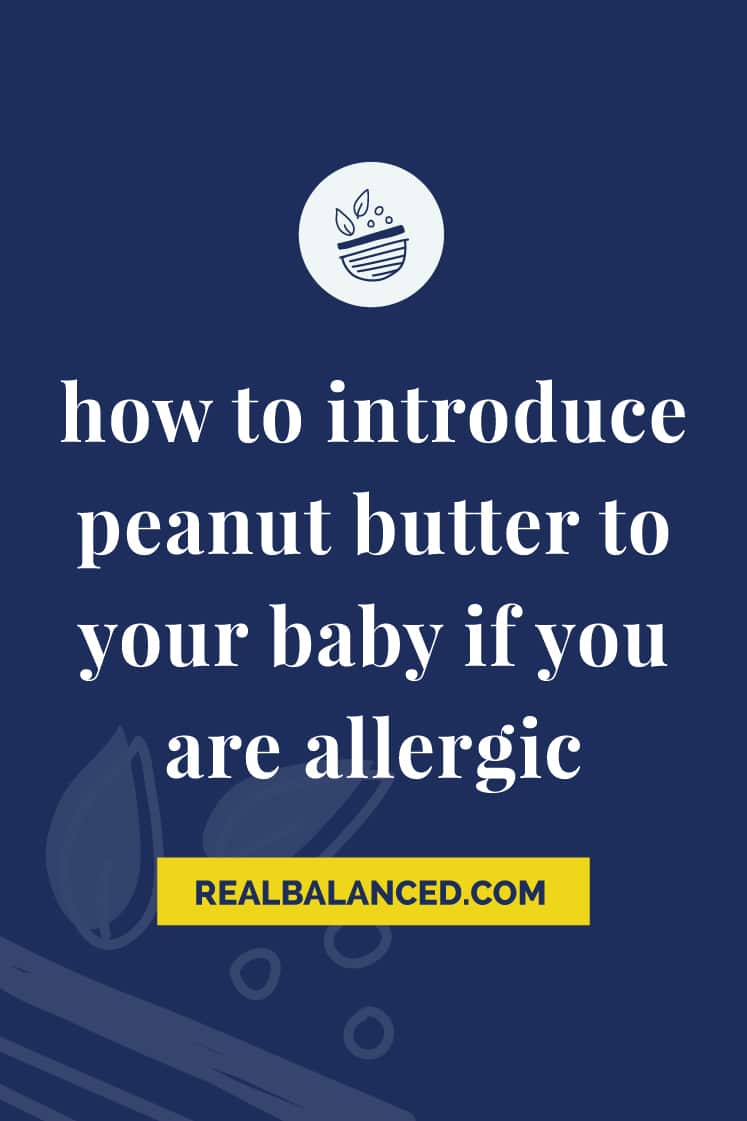 Introducing Baby To Peanut Butter blue colored banner Pinterest pin image