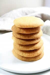 Dairy-Free Keto Recipes: a stack of low carb cookies by real balanced
