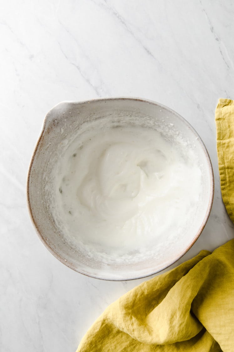 egg whites whisk until fluffy in a mixing bowl