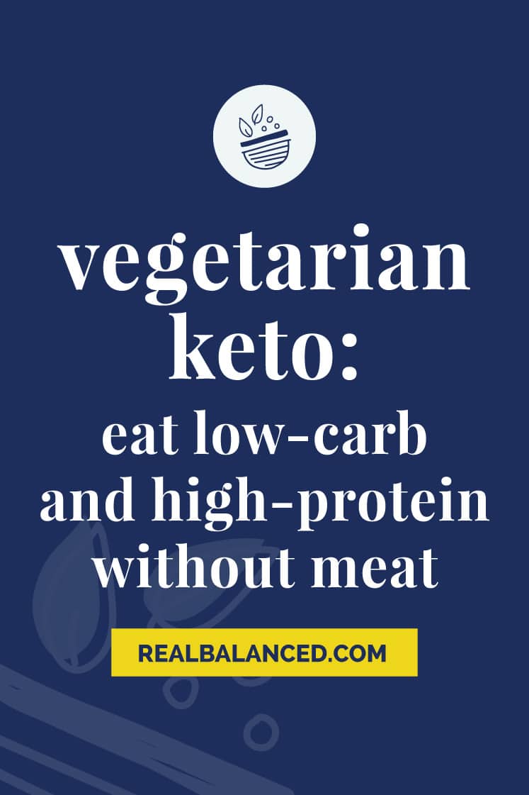 Vegetarian Keto- Eat Low-Carb and High-Protein Without Meat blue banner image