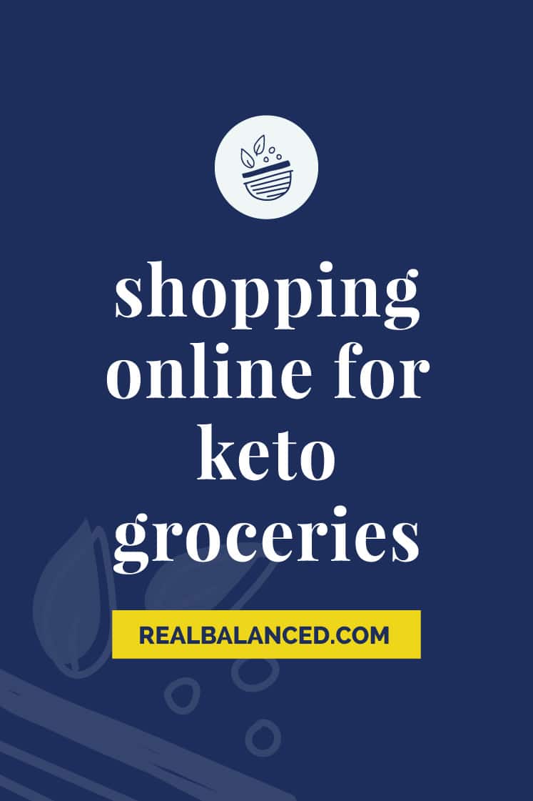 Shopping Online For Keto Groceries blue banner featured image