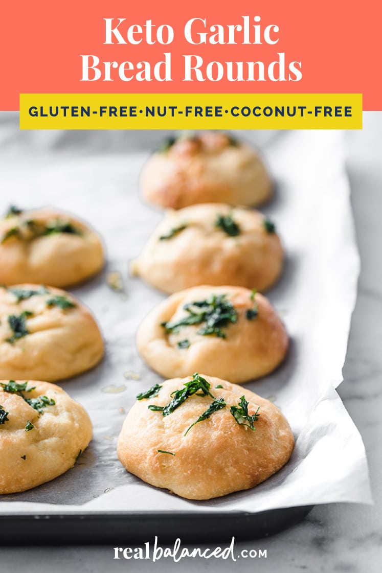 Keto Garlic Bread Rounds Made Without Almond Flour Or Coconut Flour