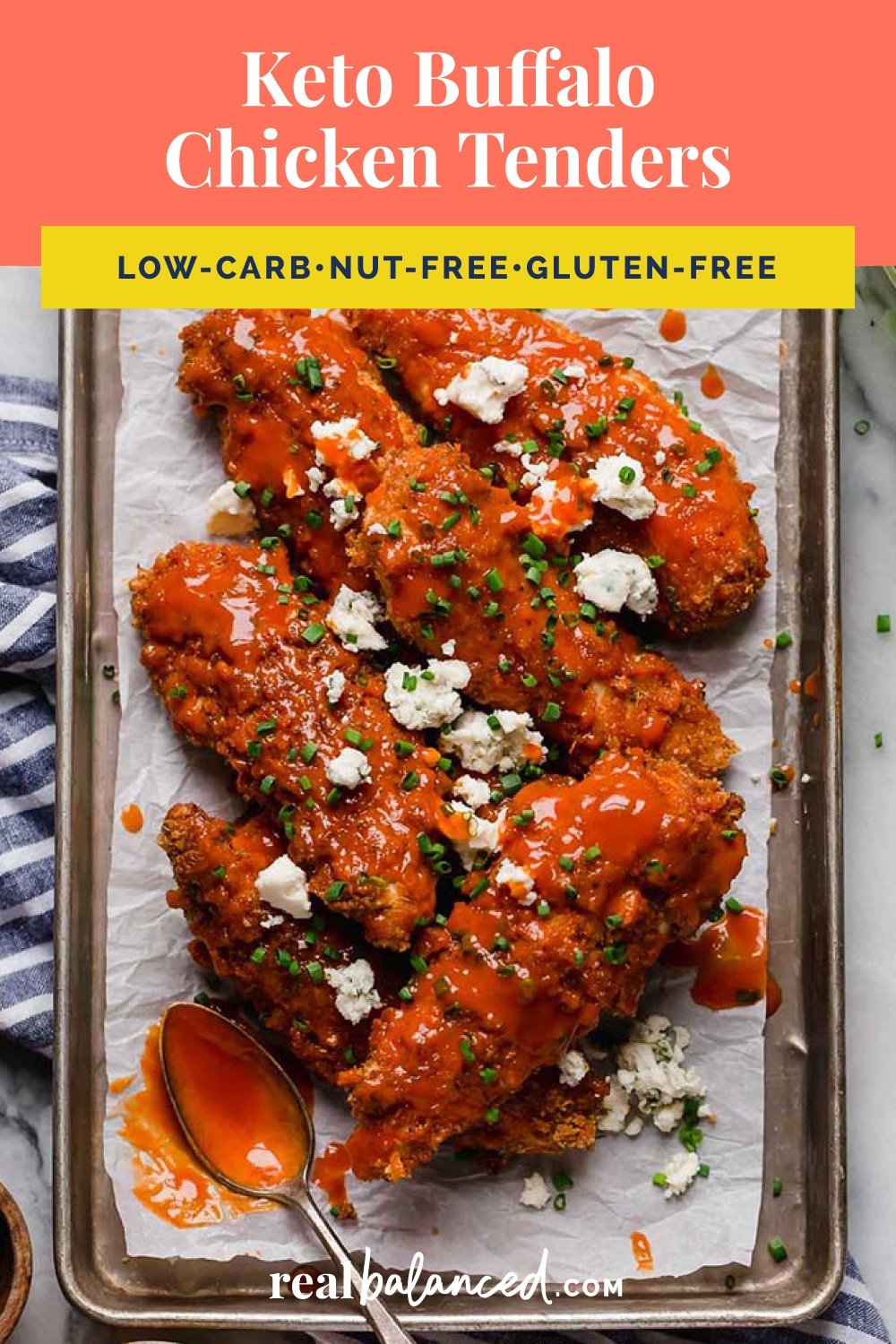 Keto Buffalo Chicken Tenders FreezerFriendly, NutFree, CoconutFree
