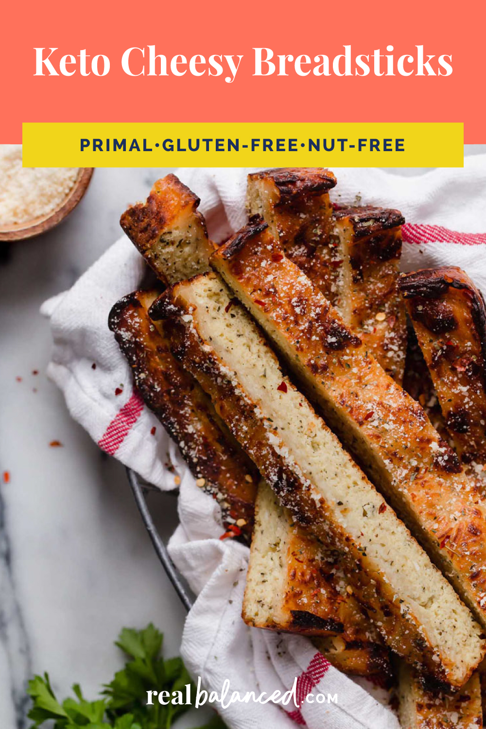 Keto Cheesy Breadsticks No Almond Flour, GlutenFree, Vegetarian