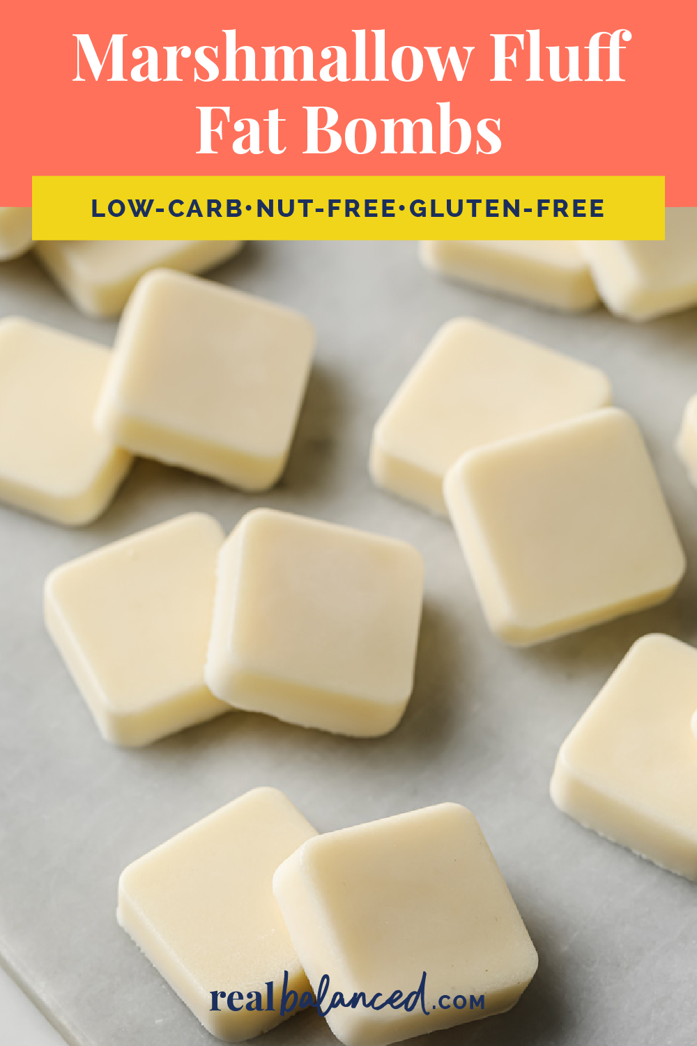 Marshmallow Fluff Fat Bombs Keto, LowCarb, NutFree, GlutenFree