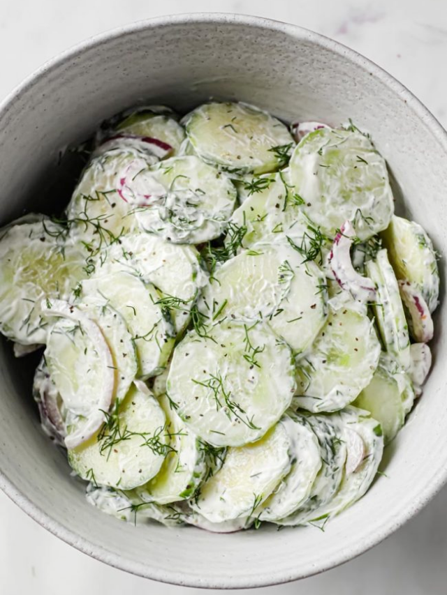 Creamy Dill Cucumber Onion Salad Real Balanced