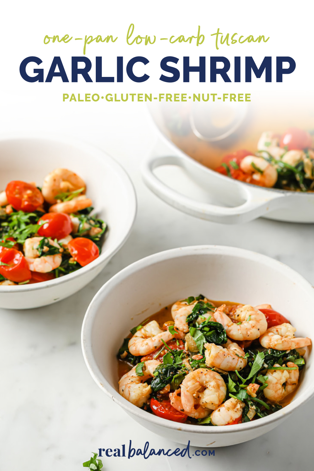One-Pan Low-Carb Tuscan Garlic Shrimp | Real Balanced