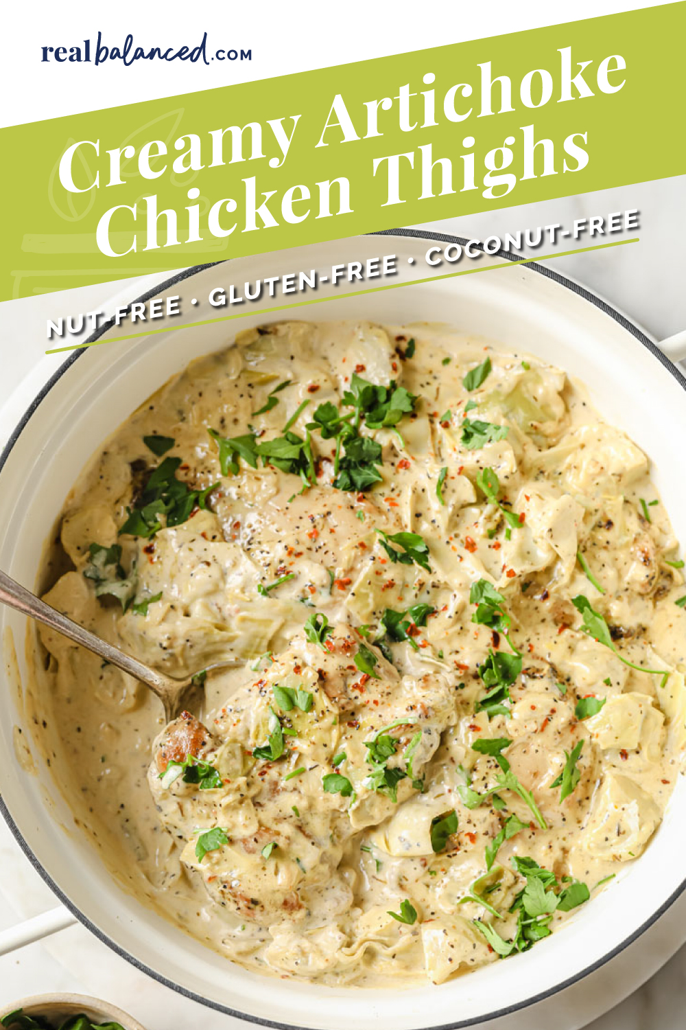 Creamy Skinless Chicken Thighs with Artichoke Hearts