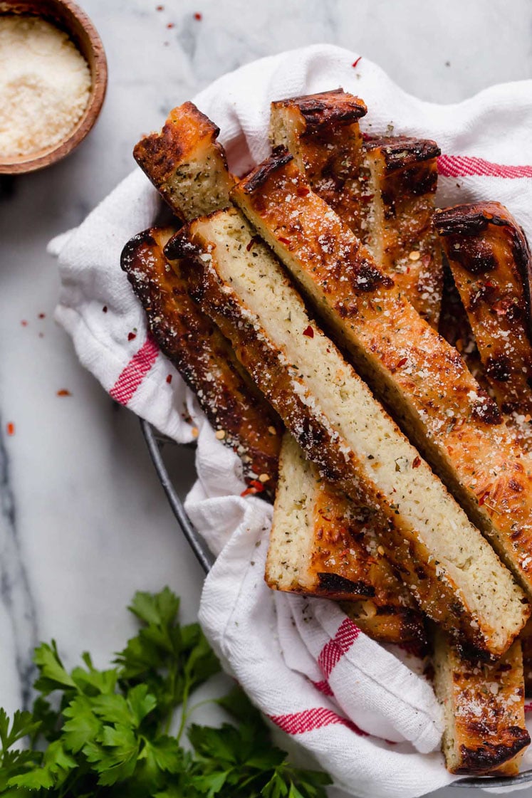 Keto Cheesy Breadsticks