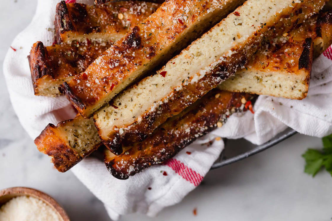Keto Cheesy Breadsticks No Almond Flour, GlutenFree, Vegetarian
