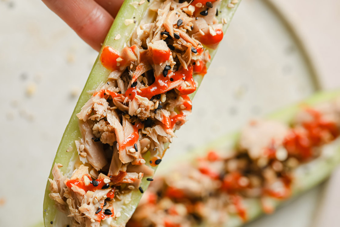 Spicy Keto Tuna Cucumber Boats With Cream Cheese 10Minute Recipe