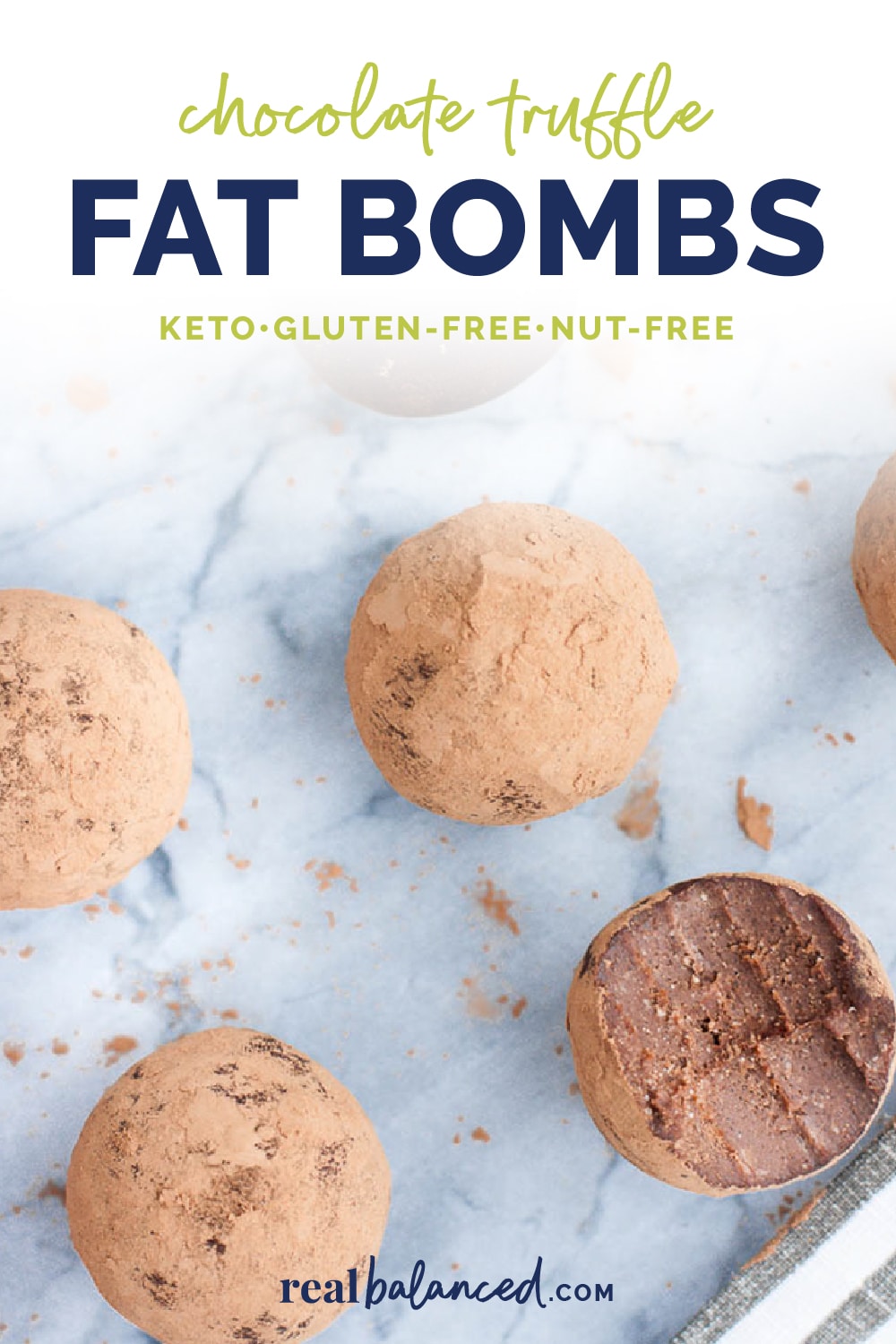 Chocolate Truffle Fat Bombs NoMelt, Easy, Keto, LowCarb, NutFree