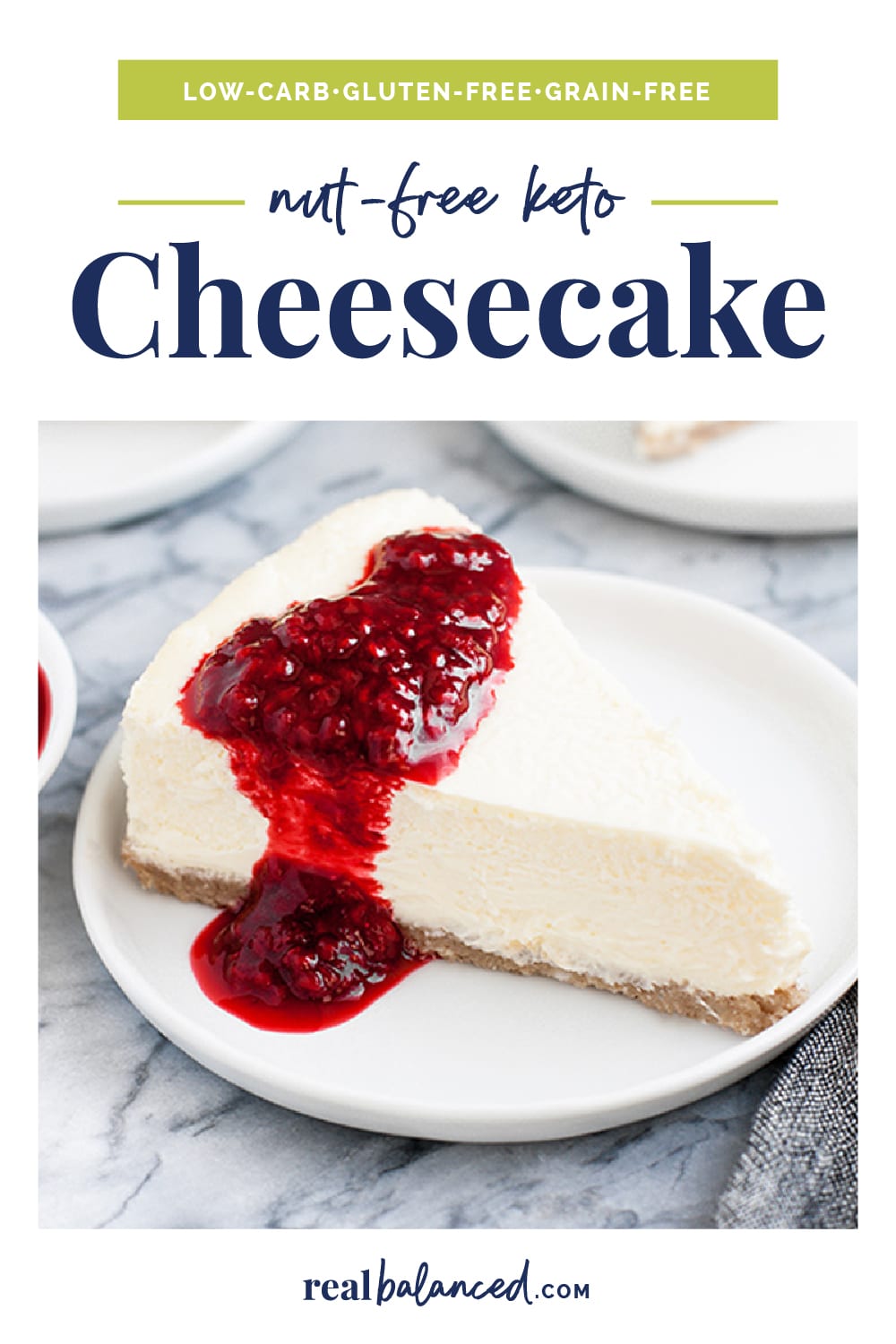 NutFree Keto Cheesecake Almond FlourFree, LowCarb, GlutenFree