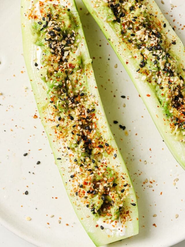 Tajin Cucumber Boats With Lime Juice