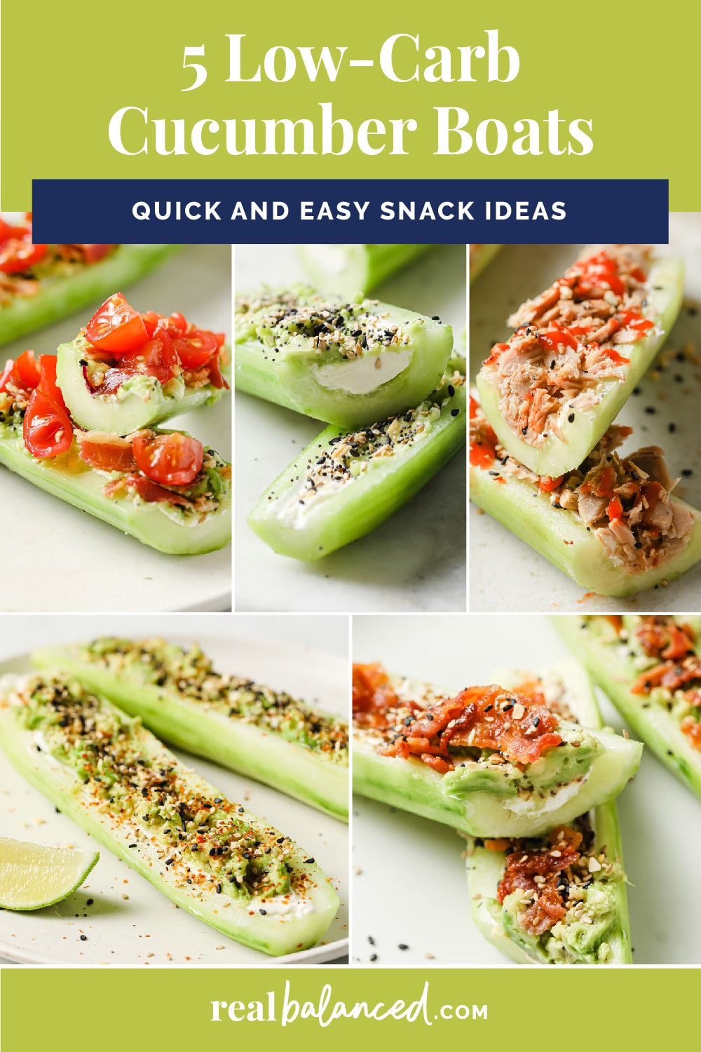 5 LowCarb Cucumber Boats Real Balanced