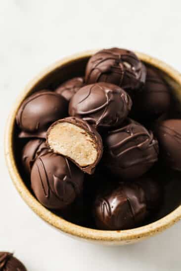 Chocolate Peanut Butter Balls (Peanut-Free Option) | Real Balanced