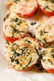 Baked Tomatoes With Parmesan And Mozzarella Cheese