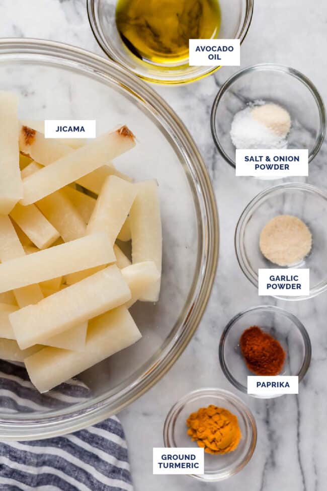 Golden Baked Jicama Fries Real Balanced