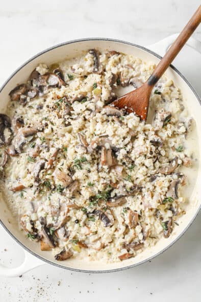 Cauliflower Risotto With Mushrooms | Real Balanced