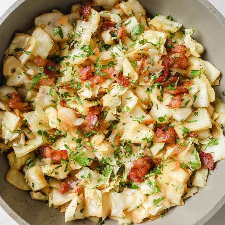 Fried Cabbage with Bacon | Real Balanced