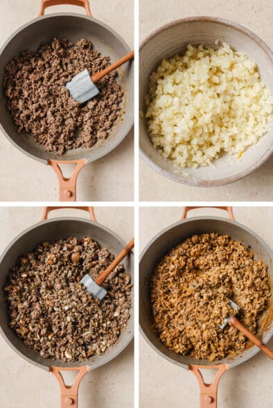 Creamy Ground Beef Skillet with Cauliflower Rice | Real Balanced