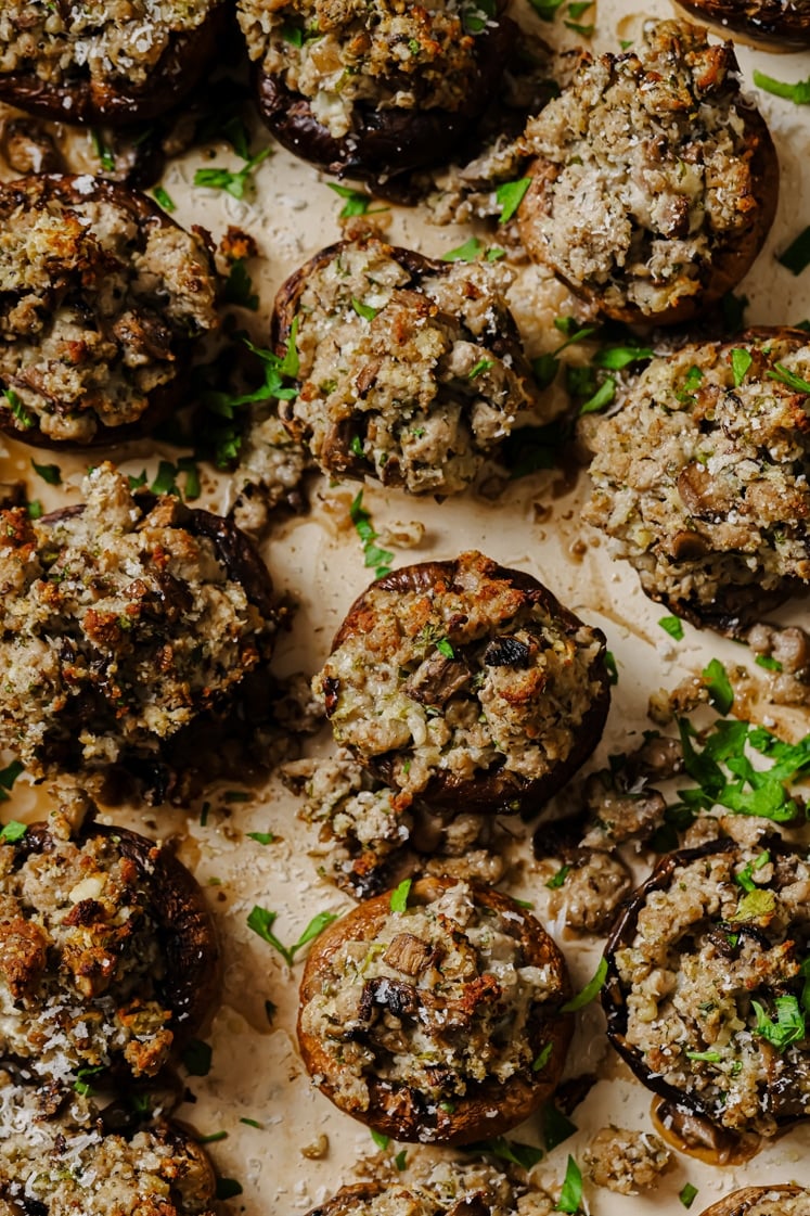 Sausage Stuffed Mushrooms | Real Balanced