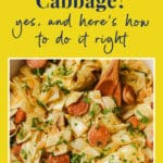 Can you freeze cabbage blog post Pinterest graphic.
