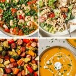 Collage of dinner recipes for Pinterest pin.