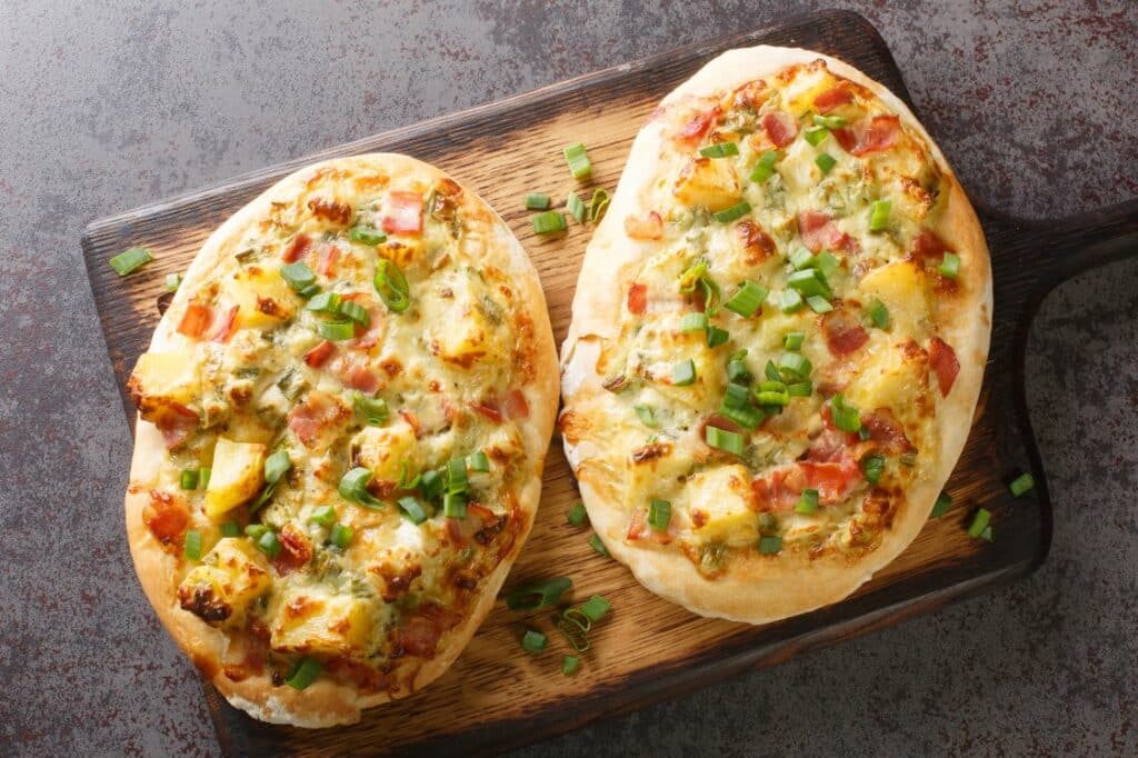 Two potato pizzas.