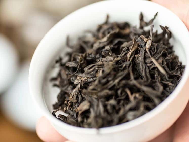 Da hong pao oolong tea in gaiwan or tea-cup