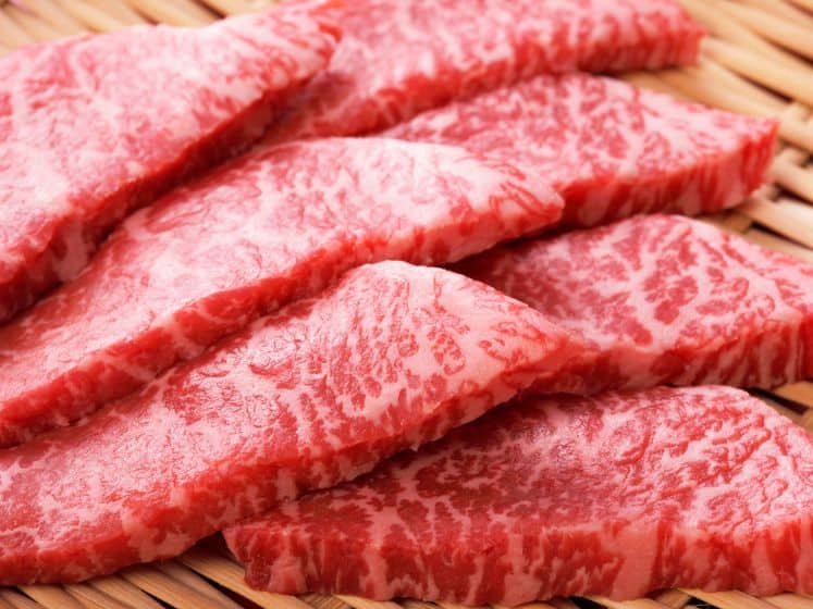 Raw Kobe Steaks as close-up