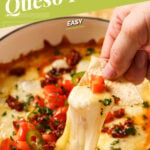 Pinterest graphic for the Queso Fundido recipe.