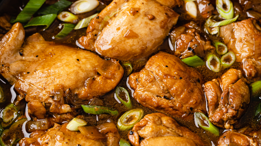 Instant Pot chicken adobo in an Instant Pot.