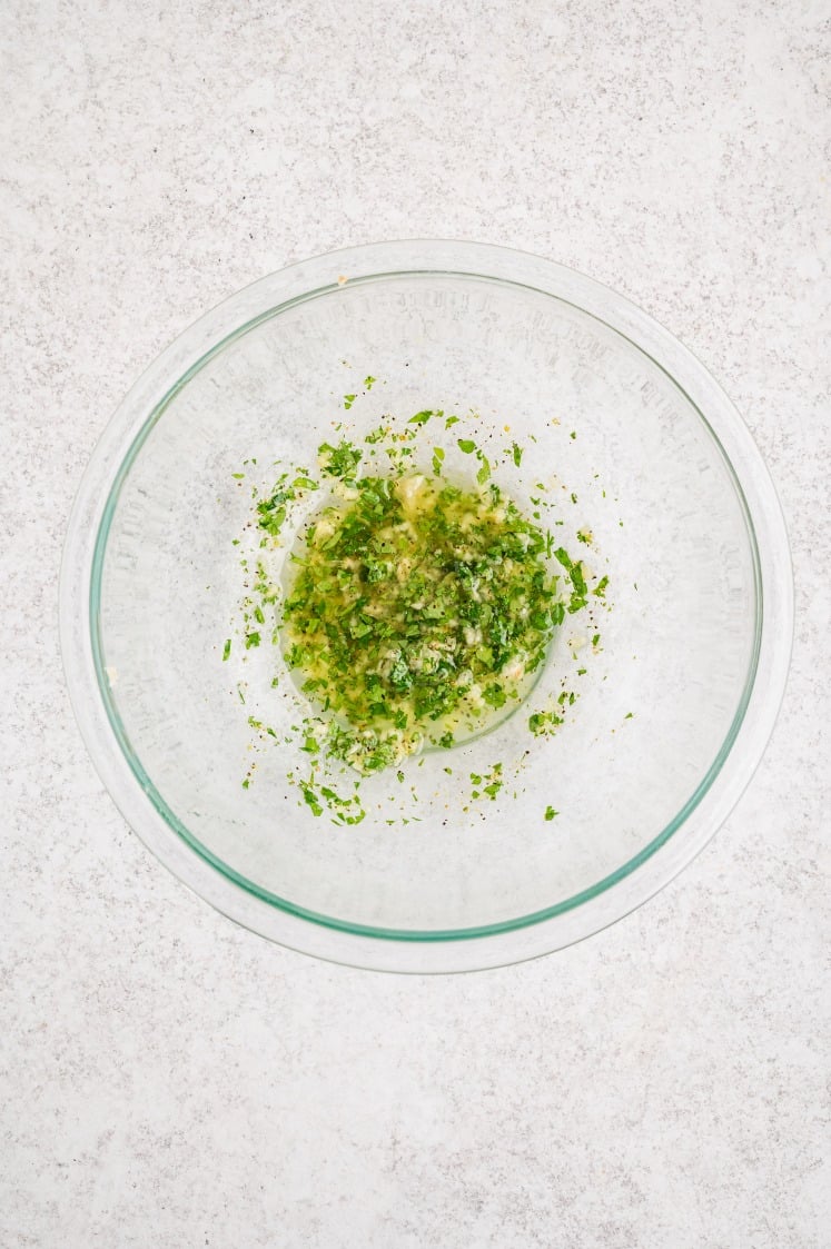 The marinade after a quick mix.