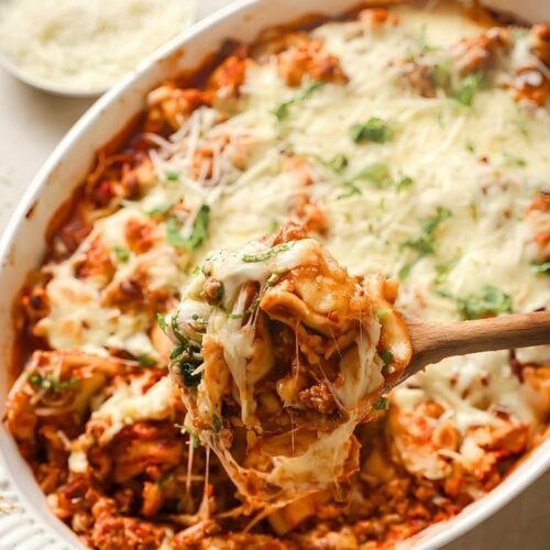 Baked Tortellini With Meat Sauce