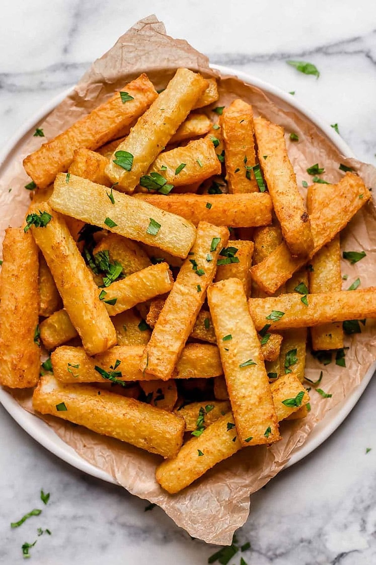 Golden Baked Jicama Fries